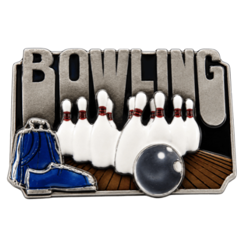 Bowling Alley Pins Game Sports Belt Buckle