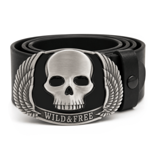 Wild Free Skull Wings Motorcycle Bike Rider Belt Buckle