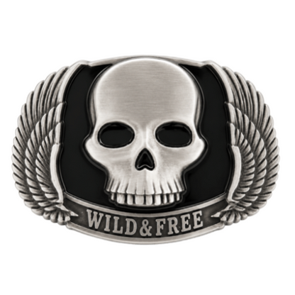 Wild Free Skull Wings Motorcycle Bike Rider Belt Buckle