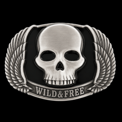 Wild Free Skull Wings Motorcycle Bike Rider Belt Buckle
