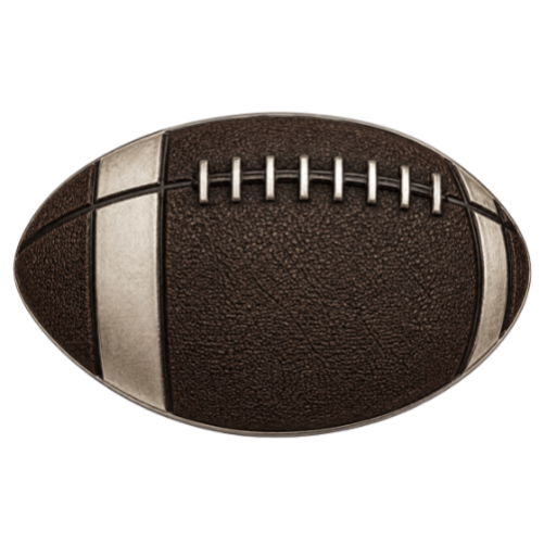 American Football Sports Player Pigskin Ball Belt Buckle