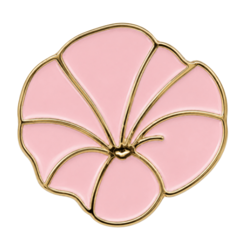 Belt Buckle Pink Rose Flower Blooming Women's Floral Fashion