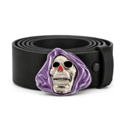 Grim Reaper Skull Ghost Scary Punk Party Belt Buckle
