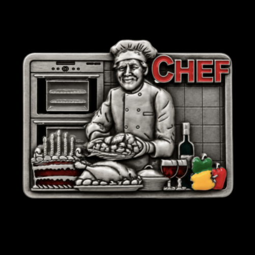 Restaurant Gourmet Chef Food Cook Culinary Belt Buckle