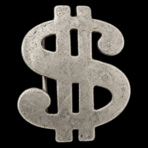 Money Financial Symbol Dollar Sign Belt Buckle