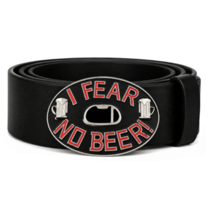 I Fear No Beer Fun Cool Bar Party Bottle Opener Belt Buckle