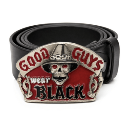 Good Guys Wear Black Scary Party Skull Belt Buckle