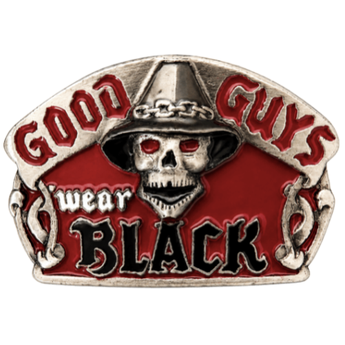 Good Guys Wear Black Scary Party Skull Belt Buckle