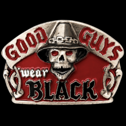Good Guys Wear Black Scary Party Skull Belt Buckle