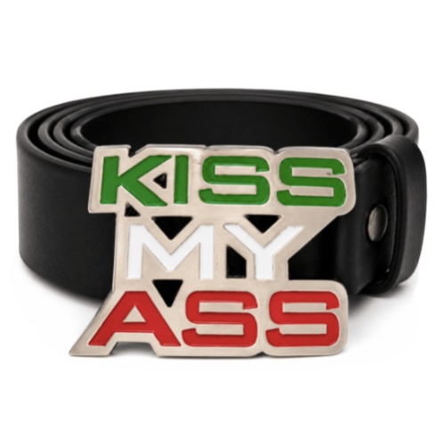 Kiss My Ass Bar Joke Y Generation Cool Fun Belt Buckle