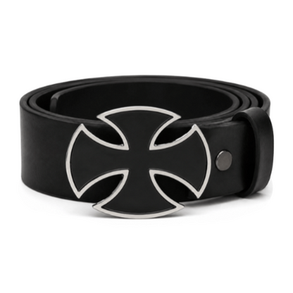 Templars Faith Religious Order Goth Symbol Cross Belt Buckle