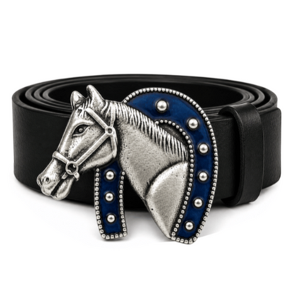 Horse Horseshoe Cowboy Ranch Rancher Western Belt Buckle