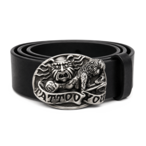 Tattoo Artist Belt Buckles Evil Devilish Face Tattooed Girl
