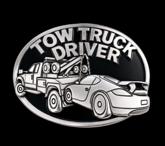 Tow Truck Driver Mechanic Profession Garage Towing Belt Buckle