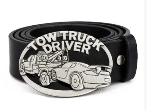 Tow Truck Driver Mechanic Profession Garage Towing Belt Buckle