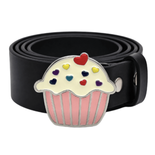 Muffin Cupcake Cake Heart Frosting Kitchen Pastry Chef Belt Buckle