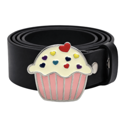 Muffin Cupcake Cake Heart Frosting Kitchen Pastry Chef Belt Buckle