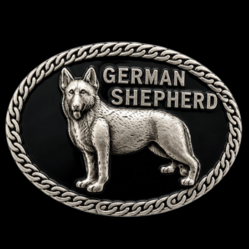 German Shepherd Pet Dog Animal Chain Belt Buckle