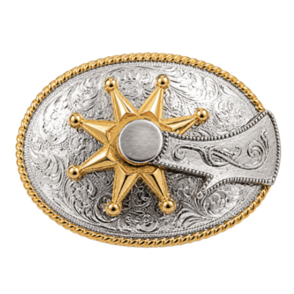 Cowboy Cowgirl Horse Spurs Far West Western Belt Buckle