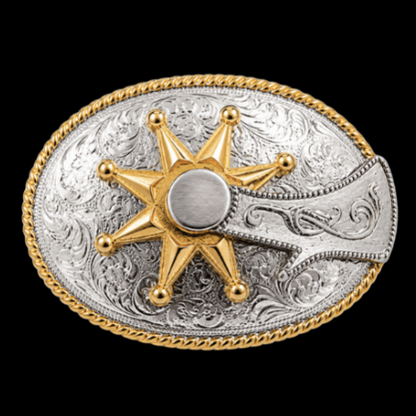 Cowboy Cowgirl Horse Spurs Far West Western Belt Buckle
