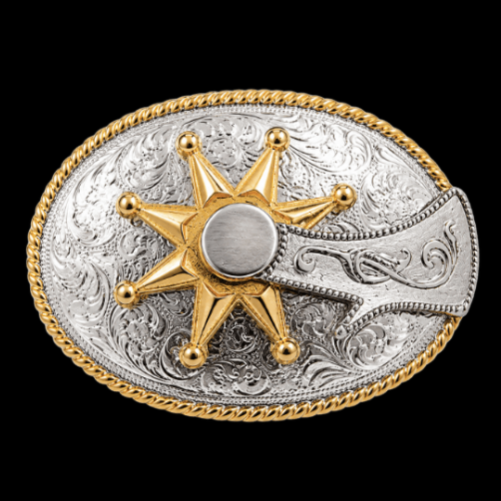 Cowboy Cowgirl Horse Spurs Far West Western Belt Buckle
