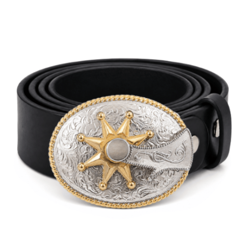 Cowboy Cowgirl Horse Spurs Far West Western Belt Buckle