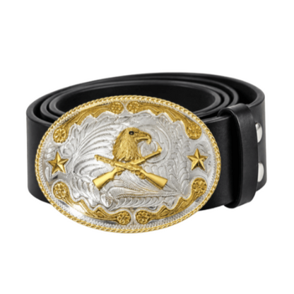 Eagle Rifle Big Western Rancher Cowboy Belt Buckle