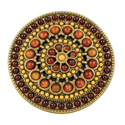 Rhinestone Classy Stones Women Fashion Antique Brass Belt Buckle