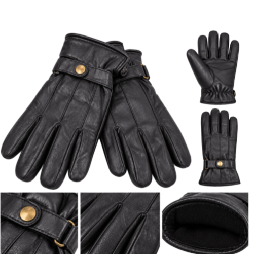 New Genuine Leather Gloves Men's Black Winter 3M Thinsulate