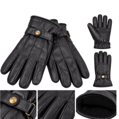 New Genuine Leather Gloves Men's Black Winter 3M Thinsulate