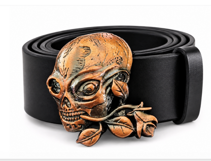 Skull Rose Belt Buckle Buckles Boucle de Ceinture
