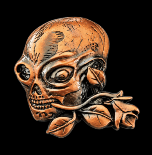 Skull Rose Belt Buckle Buckles Boucle de Ceinture