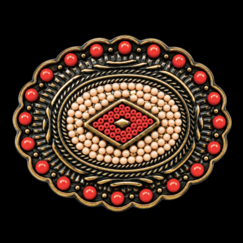 Flower Native Beads Bohemian Tribal Belt Buckle