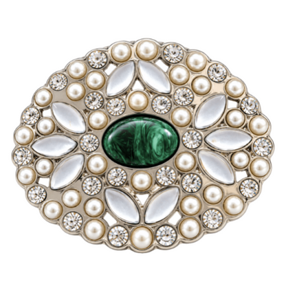 Elegant Women's Rhinestone Flower Belt Buckle | Cool Buckles Shop