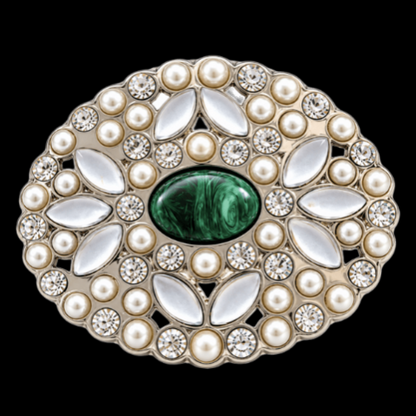 Elegant Women's Rhinestone Flower Belt Buckle | Cool Buckles Shop