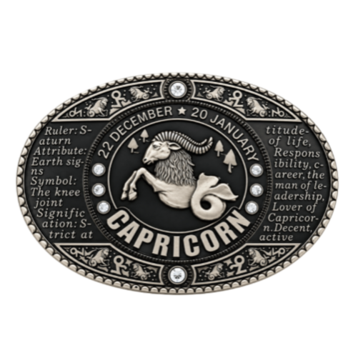 Capricorn Horoscope Zodiac Astrology Sign Belt Buckle | CoolBuckles