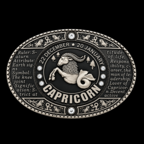 Capricorn Horoscope Zodiac Astrology Sign Belt Buckle | CoolBuckles