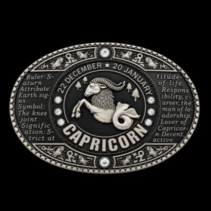 Capricorn Horoscope Zodiac Astrology Sign Belt Buckle | CoolBuckles