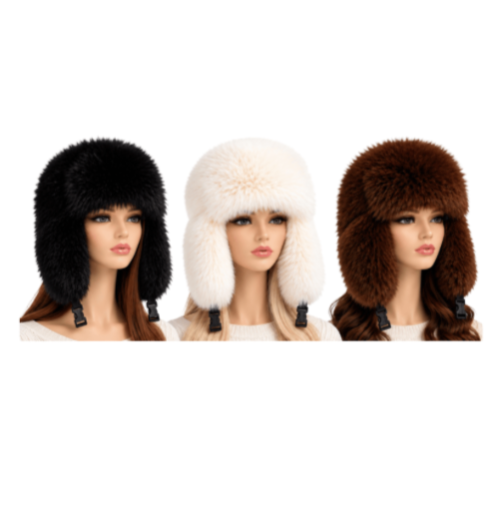 Unisex Winter  Trooper Earflap Warm Russian Ski Hats Faux Fur Bomber