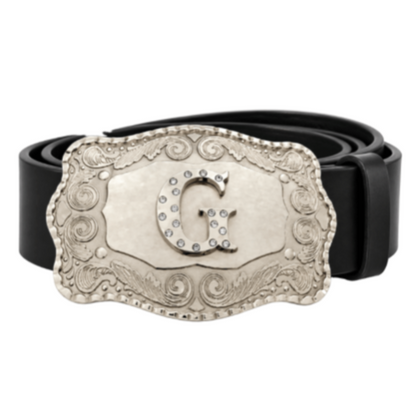Letter G Western Belt Buckle – Big Name Initial Monogram Buckles