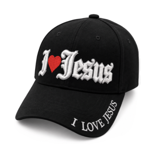 I Love Jesus Embroidered Baseball Cap | Christian Religious Sports Hat