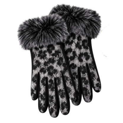 Mujer Estampado animal Guepardo Leopardo Guantes Adornos de piel sintética Invierno Otoño