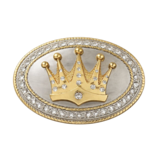 Boucle de ceinture couronne en strass, grand Cowboy de rodéo occidental