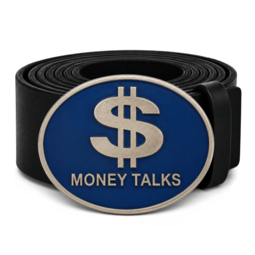 Dollar Sign Symbol Currency Money Talks Belt Buckle