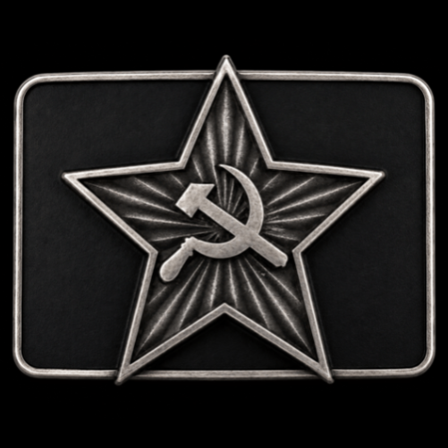 Russia USSR Soviet Union Russian Flag Belt Buckle
