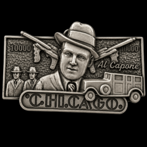 Al Capone Chicago American Crime Mafia Boss  Belt Buckle