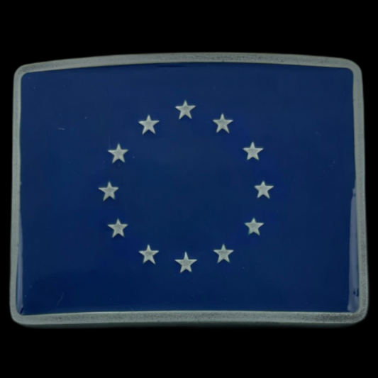 Europe  Euro Star European Union Flag Belt Buckle