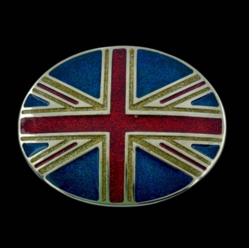 Hebilla de cinturón con bandera británica Union Jack del Reino Unido