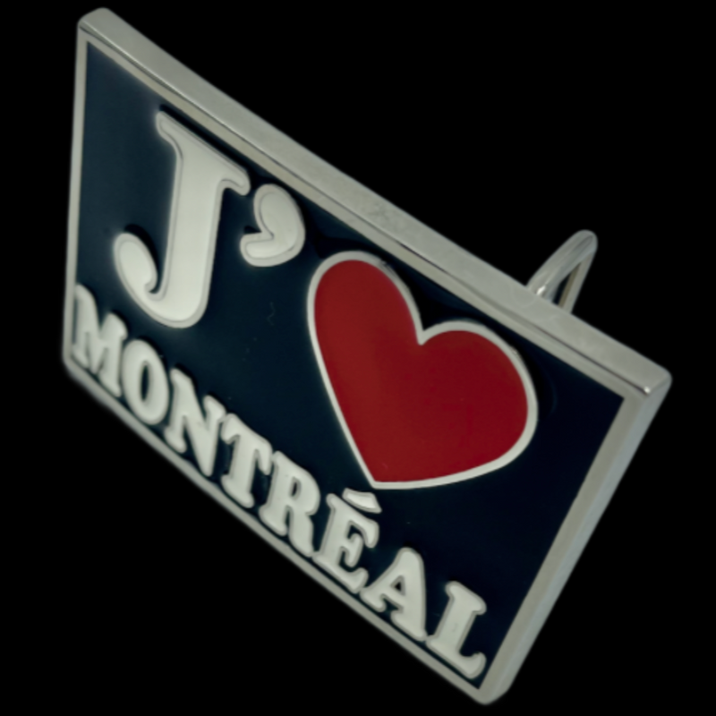 I Love J'aime Montreal Quebec Canada Heart Belt Buckle
