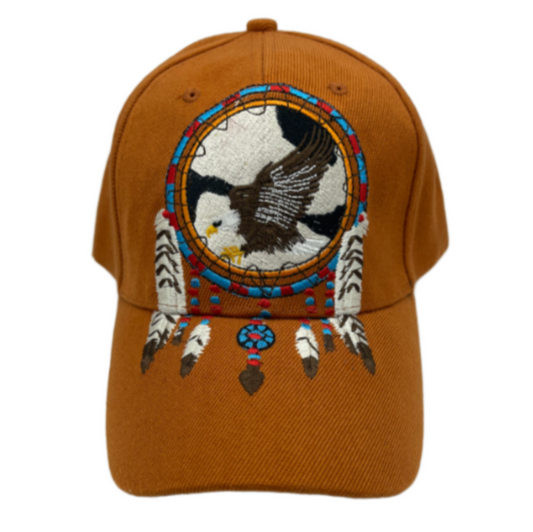 EAGLE HAT BASEBALL CAP DREAM CATCHER FEATHERS NATIVE INDIAN CHAPEAU CASQUETTE